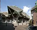 City entrance of the square with cube houses