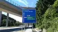 Sign signalling the connection to D3 (Svrčinovec)