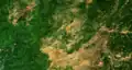 Before Chetco Bar Fire, 2 July 2017, Sentinel-2 true-color satellite image, scale 1:81,000