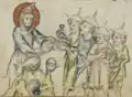 Jesus reassembles the water jars of the children who, in an attempt to imitate him, smashed their jars on purpose.