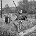 Rebuilding Porkkala in 1957.