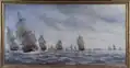 Battle of Reval, as depicted by Jacob Hägg. Maritime Museum (Stockholm).