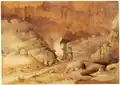 Possibly the earliest-surviving image of the Grand Arch of Jenolan Caves, known in 1861 as Fish River Caves