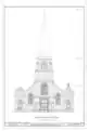 Green Hill Presbyterian Church (1848, demolished 2009), 1617 Girard Avenue, John Notman, architect. Elevation: HABS