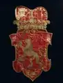 Coat of arms of Finland from the funeral procession of Gustav II Adolf from 1633.