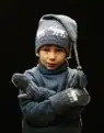 Finnish Children in winter clothes 1980s