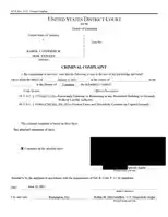 A portion of the redacted affidavit used to obtain a search warrant for former U.S. President Donald Trump's Mar-a-Lago home and resort, with the signature block blacked out
